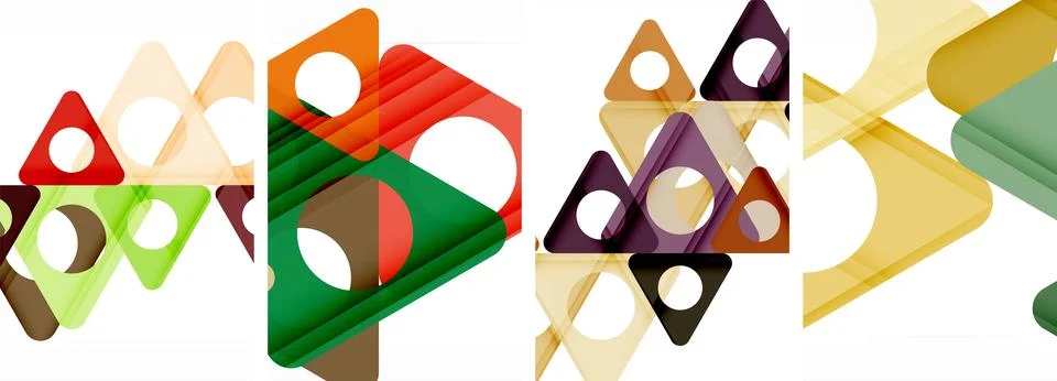 Abstract background set featuring captivating triangles. Harmonious blend of Stock Illustration