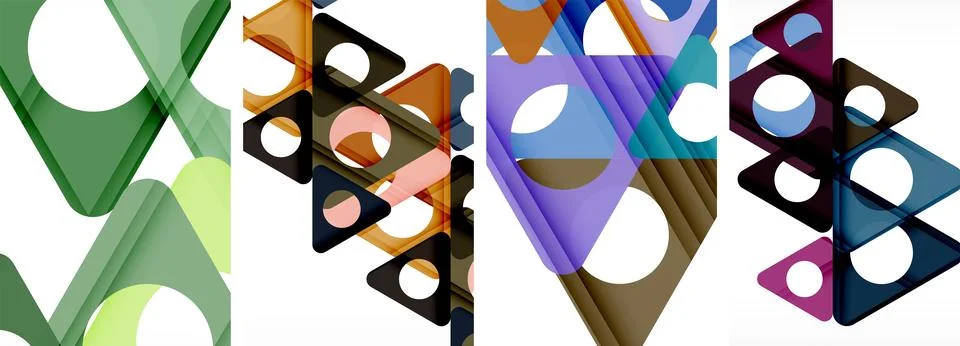 Abstract background set featuring captivating triangles. Harmonious blend of イラスト素材