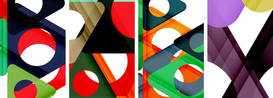 Abstract background set featuring captivating triangles. Harmonious blend of イラスト素材