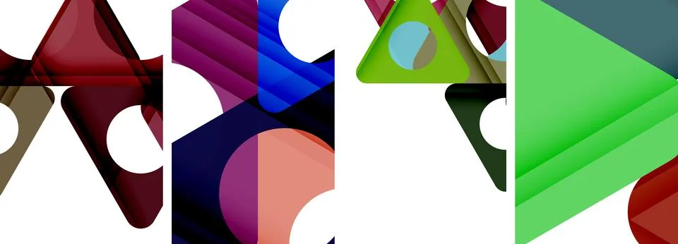 Abstract background set featuring captivating triangles. Harmonious blend of Stock Illustration