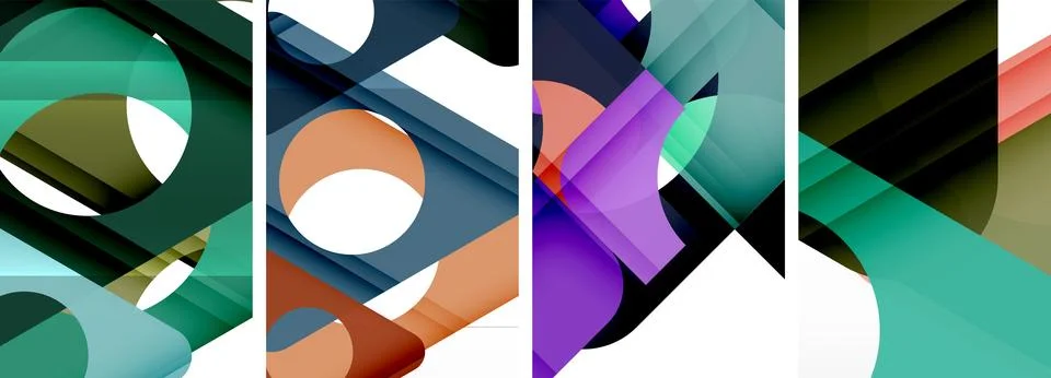 Abstract background set featuring captivating triangles. Harmonious blend of Illustrazione stock