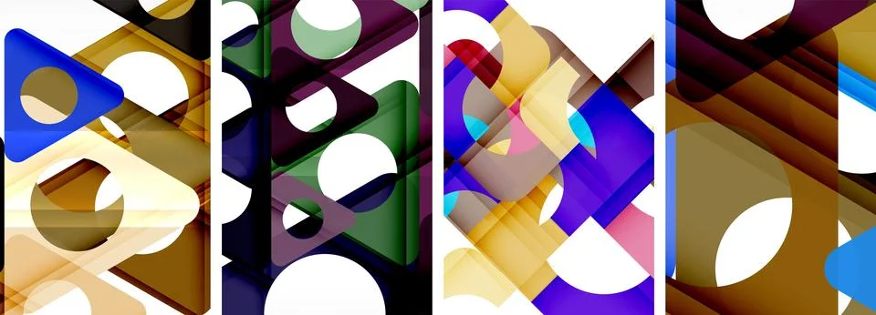 Abstract background set featuring captivating triangles. Harmonious blend of イラスト素材
