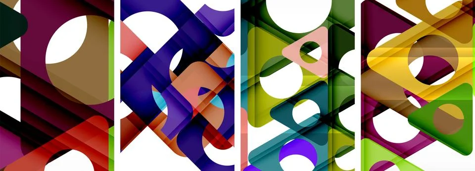 Abstract background set featuring captivating triangles. Harmonious blend of Stock Illustration