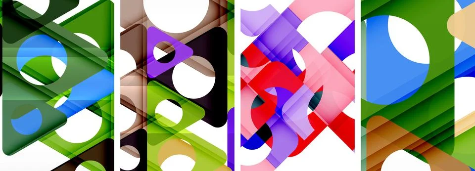 Abstract background set featuring captivating triangles. Harmonious blend of Stock Illustration