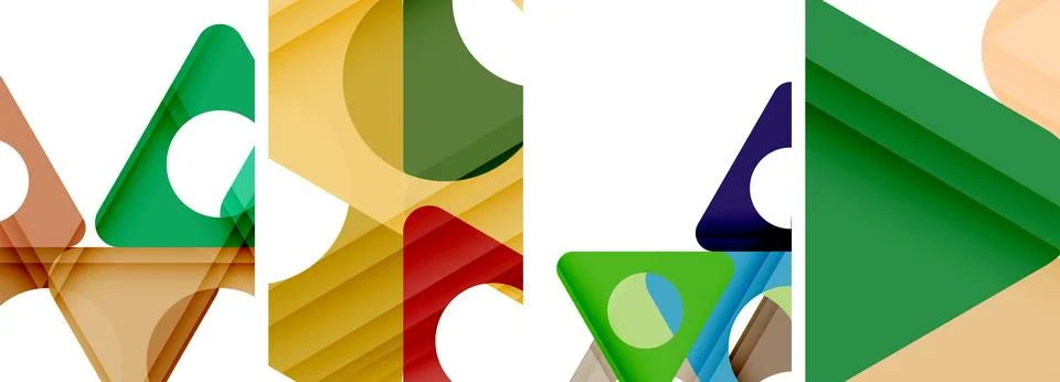 Abstract background set featuring captivating triangles. Harmonious blend of Stock Illustration