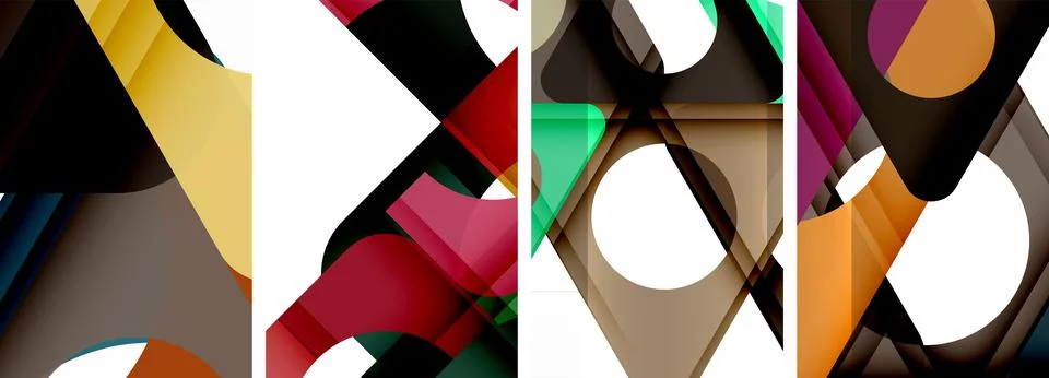 Abstract background set featuring captivating triangles. Harmonious blend of イラスト素材