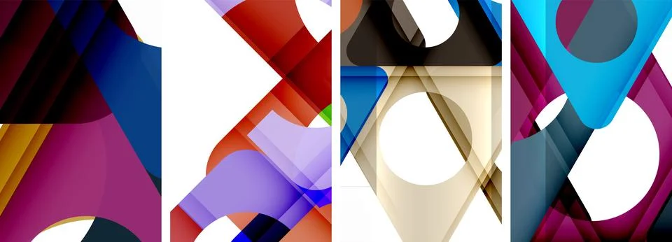 Abstract background set featuring captivating triangles. Harmonious blend of Stock Illustration