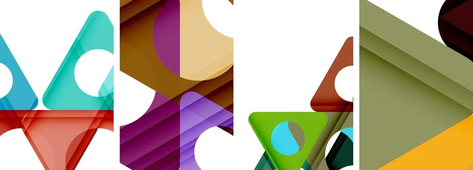 Abstract background set featuring captivating triangles. Harmonious blend of イラスト素材