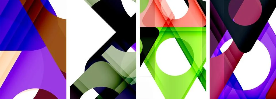 Abstract background set featuring captivating triangles. Harmonious blend of イラスト素材
