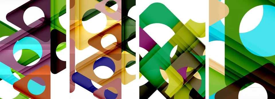 Abstract background set featuring captivating triangles. Harmonious blend of Stock Illustration