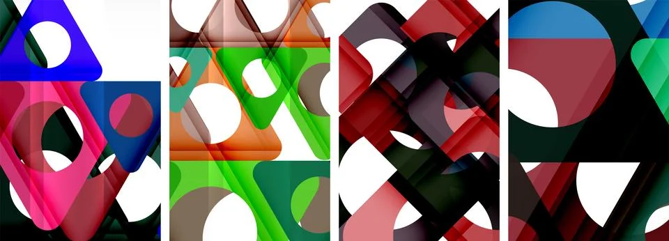 Abstract background set featuring captivating triangles. Harmonious blend of イラスト素材