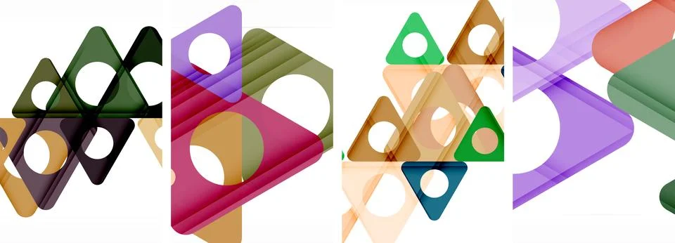 Abstract background set featuring captivating triangles. Harmonious blend of イラスト素材