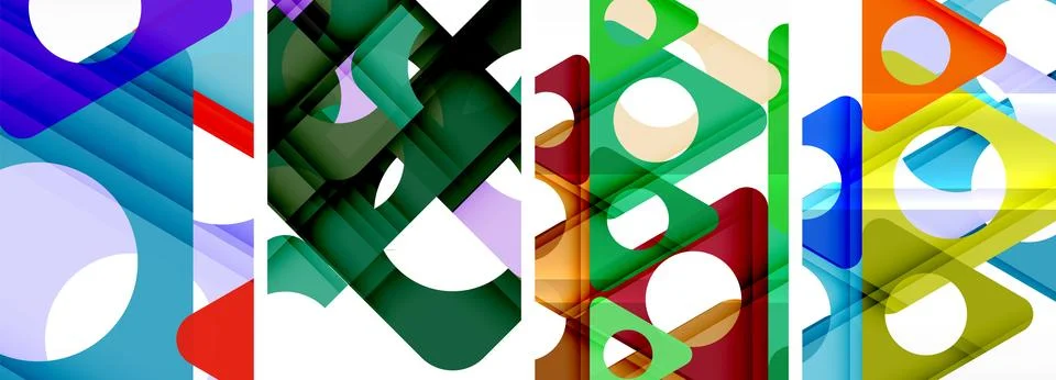 Abstract background set featuring captivating triangles. Harmonious blend of Stock Illustration