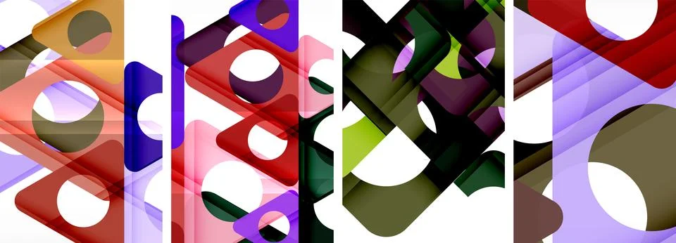 Abstract background set featuring captivating triangles. Harmonious blend of Illustrazione stock