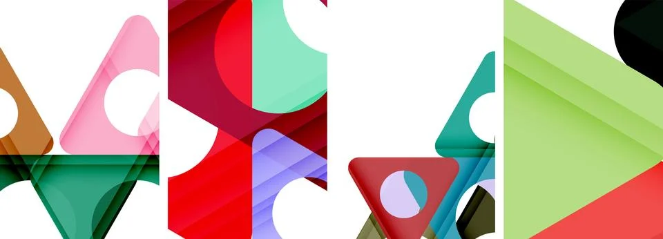 Abstract background set featuring captivating triangles. Harmonious blend of Stock Illustration