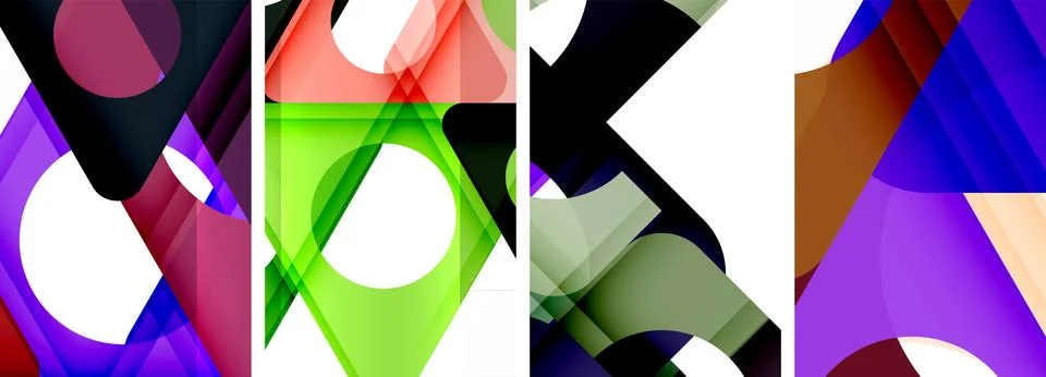 Abstract background set featuring captivating triangles. Harmonious blend of Stock Illustration