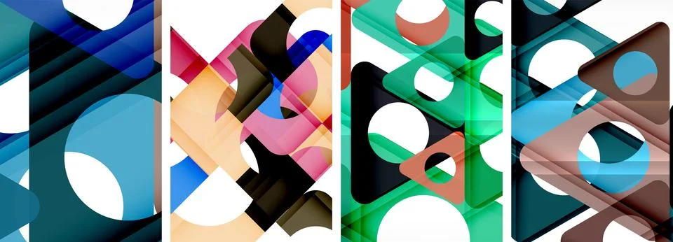 Abstract background set featuring captivating triangles. Harmonious blend of Stock Illustration