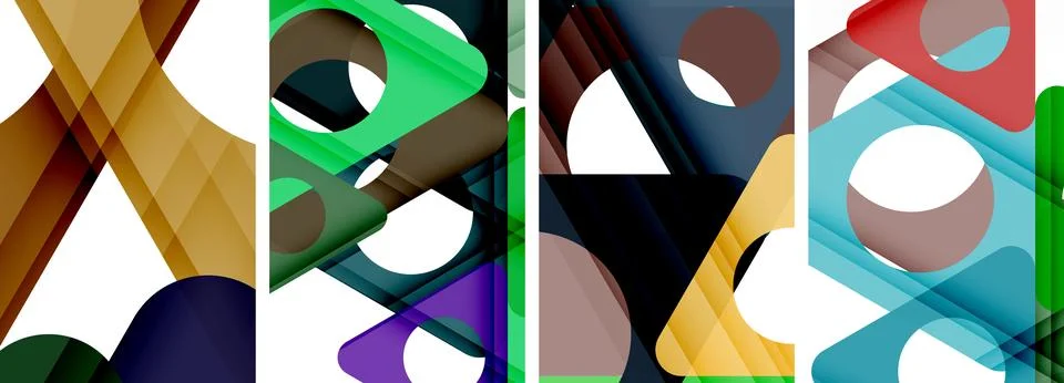 Abstract background set featuring captivating triangles. Harmonious blend of イラスト素材