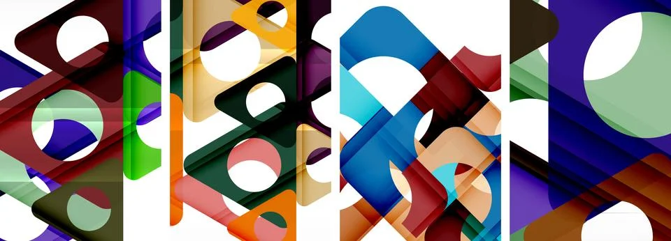Abstract background set featuring captivating triangles. Harmonious blend of イラスト素材