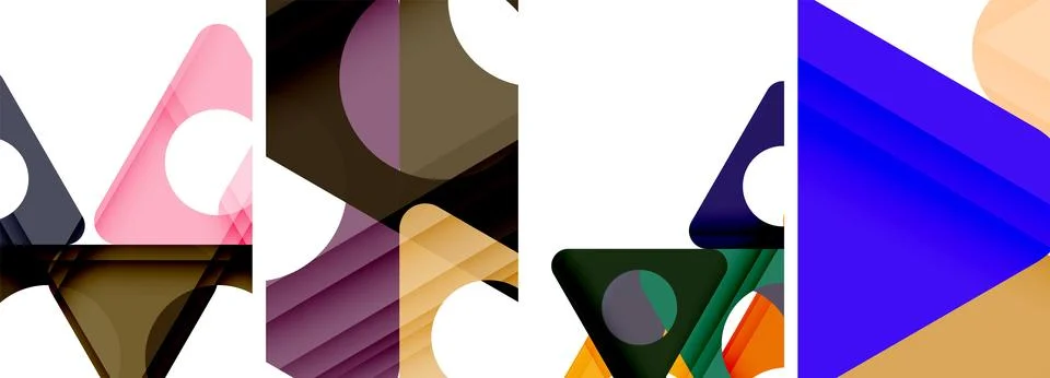 Abstract background set featuring captivating triangles. Harmonious blend of イラスト素材