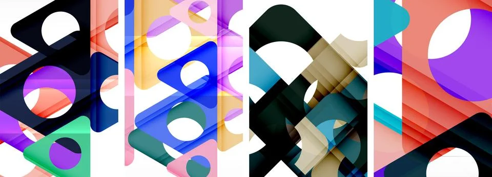 Abstract background set featuring captivating triangles. Harmonious blend of イラスト素材