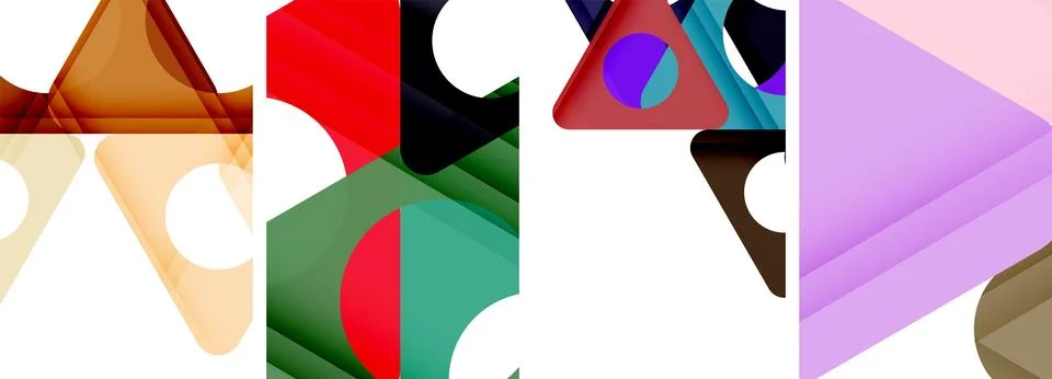 Abstract background set featuring captivating triangles. Harmonious blend of イラスト素材