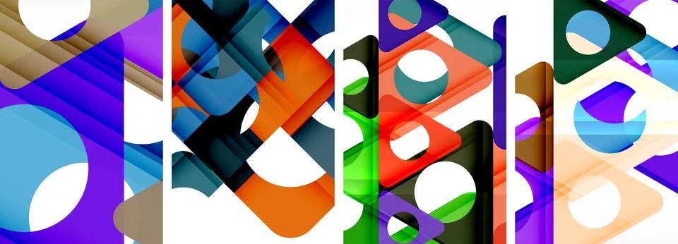 Abstract background set featuring captivating triangles. Harmonious blend of Stock Illustration