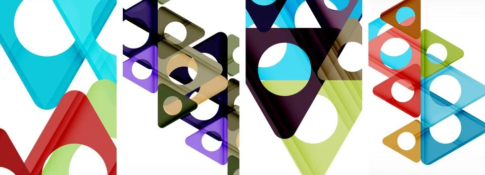 Abstract background set featuring captivating triangles. Harmonious blend of イラスト素材