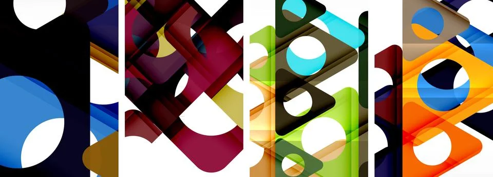 Abstract background set featuring captivating triangles. Harmonious blend of Stock Illustration