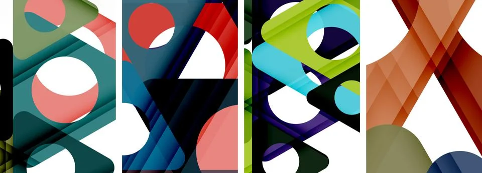Abstract background set featuring captivating triangles. Harmonious blend of イラスト素材