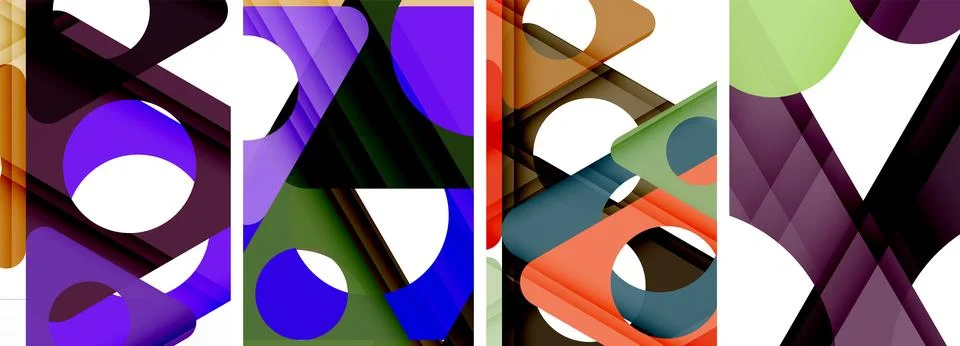 Abstract background set featuring captivating triangles. Harmonious blend of イラスト素材