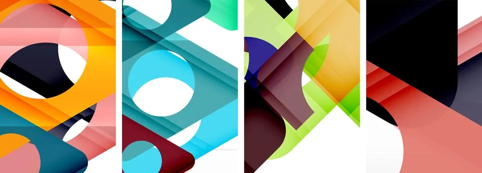 Abstract background set featuring captivating triangles. Harmonious blend of Stock Illustration