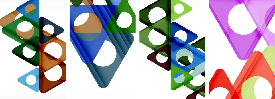 Abstract background set featuring captivating triangles. Harmonious blend of イラスト素材