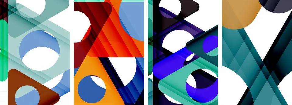 Abstract background set featuring captivating triangles. Harmonious blend of イラスト素材