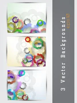Abstract background set Stock Illustration