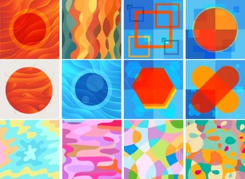 Abstract Background Set Stock-Illustration