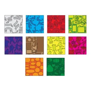 Abstract background set Stock Illustration