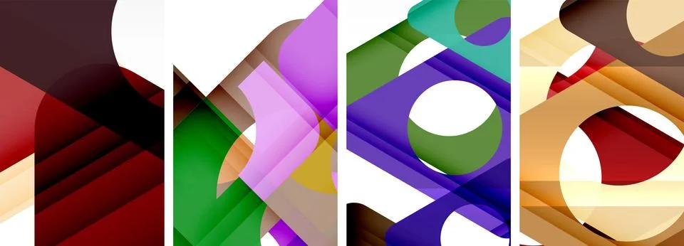 Abstract background set, showcasing a dynamic interplay of triangles. Fusion of Stock Illustration