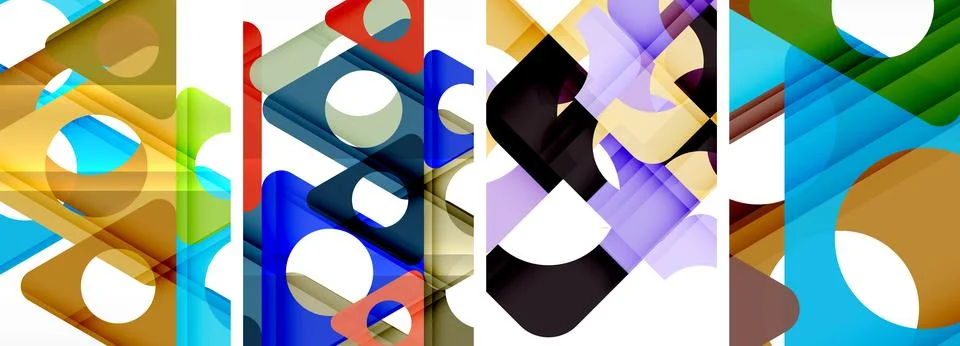 Abstract background set, showcasing a dynamic interplay of triangles. Fusion of Stock Illustration