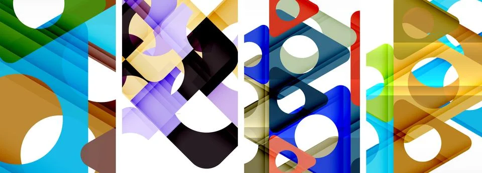 Abstract background set, showcasing a dynamic interplay of triangles. Fusion of Stock Illustration
