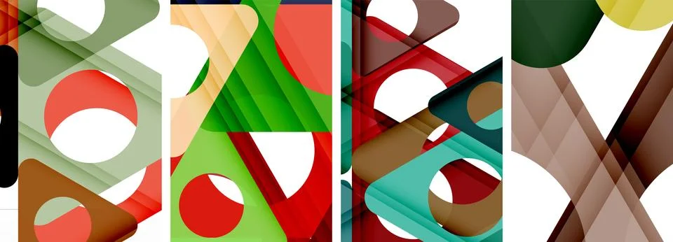 Abstract background set, showcasing a dynamic interplay of triangles. Fusion of Stock Illustration