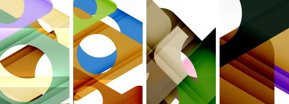 Abstract background set, showcasing a dynamic interplay of triangles. Fusion of Stock Illustration