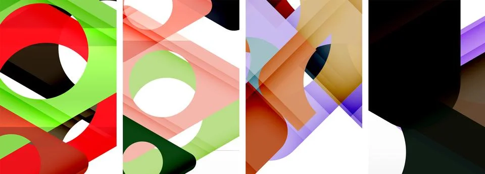 Abstract background set, showcasing a dynamic interplay of triangles. Fusion of Stock Illustration