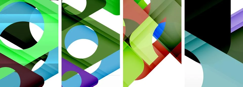 Abstract background set, showcasing a dynamic interplay of triangles. Fusion of Stock Illustration