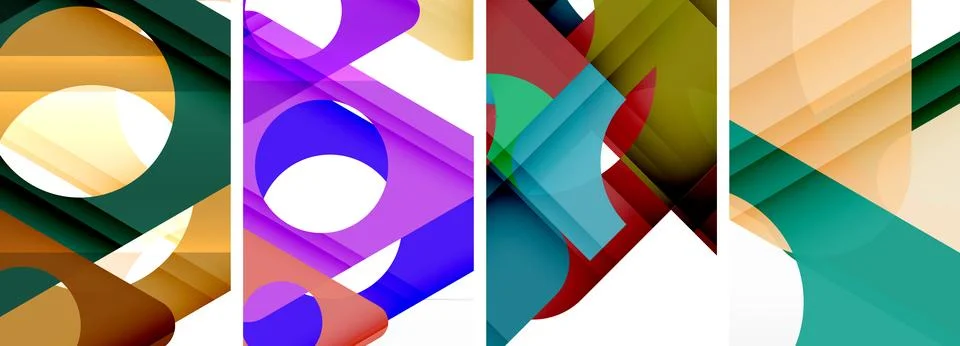 Abstract background set, showcasing a dynamic interplay of triangles. Fusion of Stock Illustration