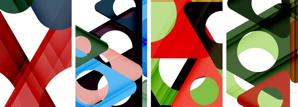 Abstract background set, showcasing a dynamic interplay of triangles. Fusion of Stock Illustration