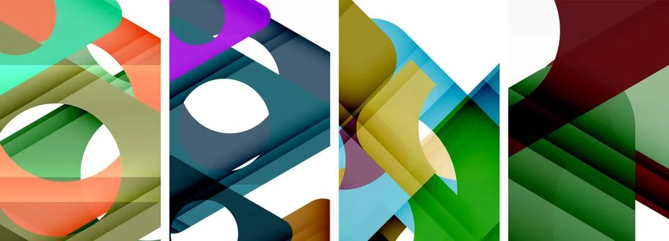 Abstract background set, showcasing a dynamic interplay of triangles. Fusion of Stock Illustration
