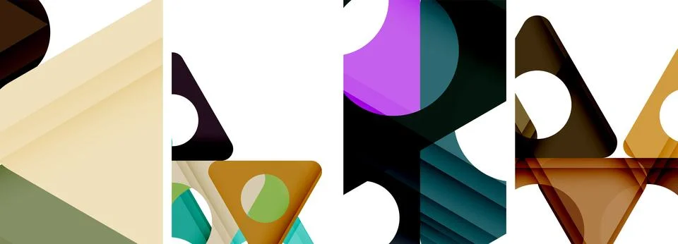 Abstract background set, showcasing a dynamic interplay of triangles. Fusion of Stock Illustration