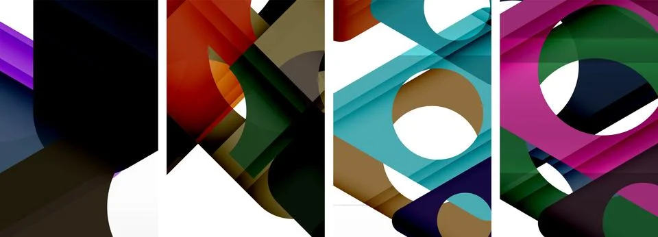 Abstract background set, showcasing a dynamic interplay of triangles. Fusion of Stock Illustration