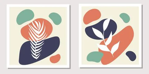 Abstract background, set of two postcard Stock Illustration